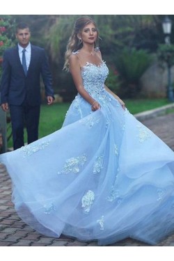 Ball Gown Lace Long Prom Dress Formal Evening Dresses 601743