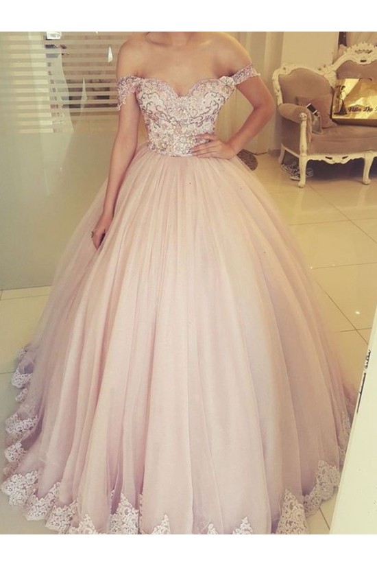 Ball Gown Lace Off-the-Shoulder Long Prom Dress Formal Evening Dresses 601744 Ball Gown Lace Off-the-Shoulder Long Prom Dress Formal Evening Dresses 601744
