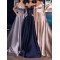 A-Line Off-the-Shoulder Beaded Long Prom Dress Formal Evening Dresses 601747