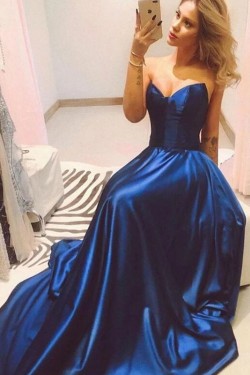 A-Line Sweetheart Long Prom Dress Formal Evening Dresses 601753