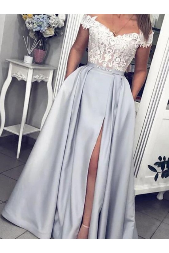 A-Line Lace Off-the-Shoulder Long Prom Dress Formal Evening Dresses 601754 A-Line Lace Off-the-Shoulder Long Prom Dress Formal Evening Dresses 601754