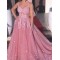 A-Line Lace Long Prom Dress Formal Evening Dresses 601755
