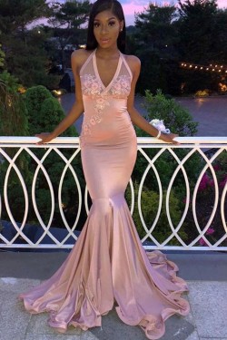 Mermaid V-Neck Long Prom Dress Formal Evening Dresses 601762