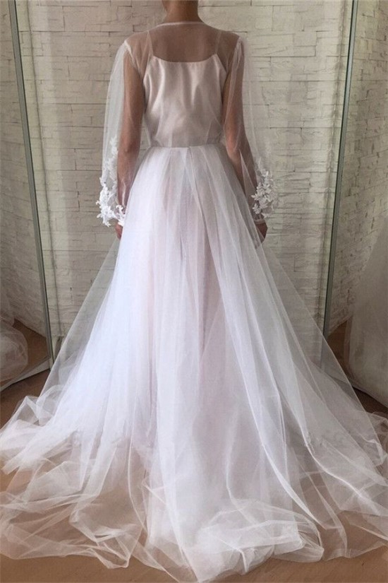 A-Line Lace Tulle Long Sleeves Prom Dress Formal Evening Dresses 601769 A-Line Lace Tulle Long Sleeves Prom Dress Formal Evening Dresses 601769
