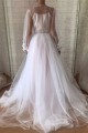 A-Line Lace Tulle Long Sleeves Prom Dress Formal Evening Dresses 601769 A-Line Lace Tulle Long Sleeves Prom Dress Formal Evening Dresses 601769