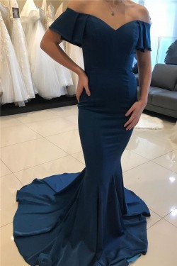 Mermaid Off-the-Shoulder Long Prom Dress Formal Evening Dresses 601770