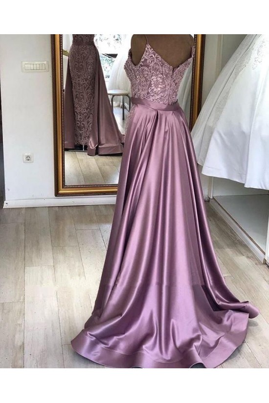 Mermaid Lace Satin Long Prom Dress Formal Evening Dresses 601772 Mermaid Lace Satin Long Prom Dress Formal Evening Dresses 601772