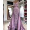 Mermaid Lace Satin Long Prom Dress Formal Evening Dresses 601772