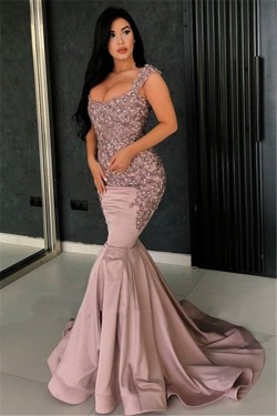 Mermaid Lace Long Prom Dress Formal Evening Dresses 601782