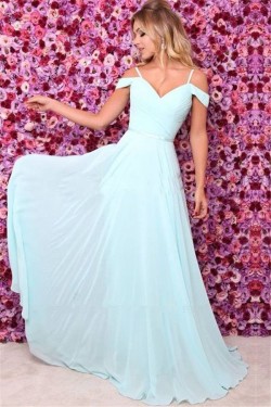 A-Line Chiffon Long Prom Dress Formal Evening Dresses 601783