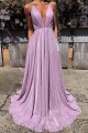 A-Line V-Neck Sparkle Long Prom Dress Formal Evening Dresses 601800