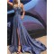 A-Line Sparkle Long Prom Dress Formal Evening Dresses 601801