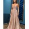 A-Line V-Neck Sequins Long Prom Dress Formal Evening Dresses 601803