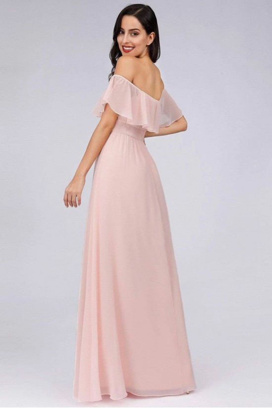 A-Line Off-the-Shoulder Long Prom Dress Formal Evening Dresses 601806