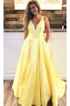 A-Line V-Neck Long Prom Dress Formal Evening Dresses 601809