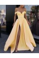 A-Line Off-the-Shoulder Long Prom Dress Formal Evening Dresses 601810