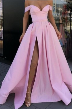A-Line Off-the-Shoulder Long Prom Dress Formal Evening Dresses 601810