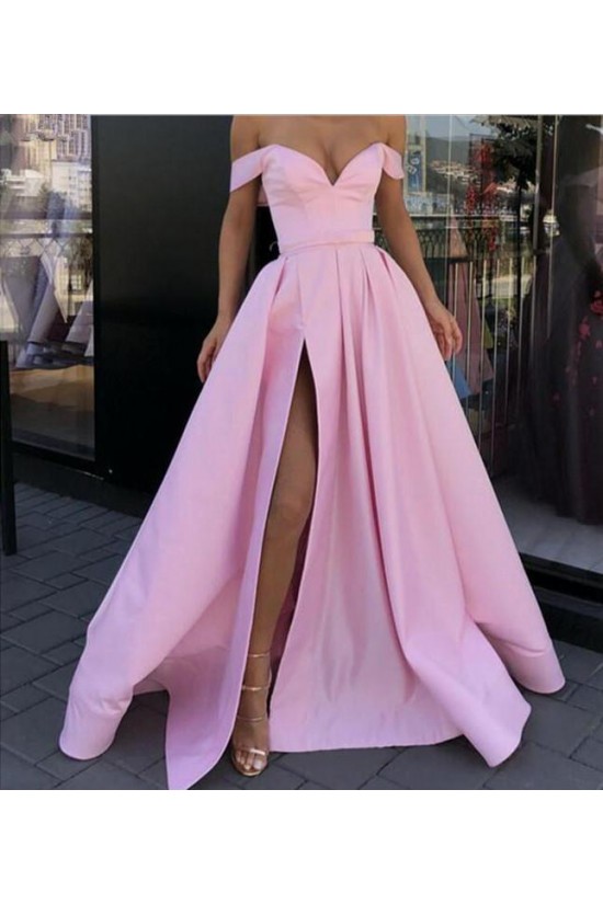 A-Line Off-the-Shoulder Long Prom Dress Formal Evening Dresses 601810