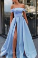 A-Line Off-the-Shoulder Long Prom Dress Formal Evening Dresses 601811