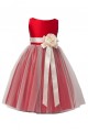 A-Line Tulle and Satin Flower Girl Dresses F010003