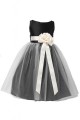 A-Line Tulle and Satin Flower Girl Dresses F010003