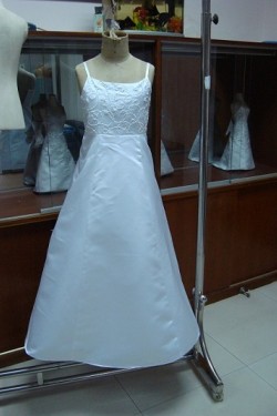 A-Line Beaded Spaghetti Strap Flower Girl Dresses F010017