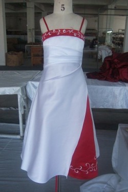 A-Line Spaghetti Strap Flower Girl Dresses F010021