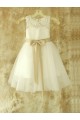 Lace and Tulle Bowknot Flower Girl Dresses F010025