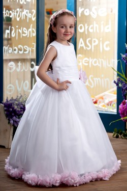 Ball Gown Floor-Length Handmade Flowers Flower Girl Dresses 2050003