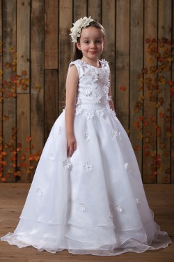 Ball Gown Floor Length Beaded Flower Girl Dresses 2050013