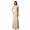 A-Line V-Neck Long Chiffon Mother of the Bride Dresses M010005