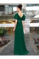 A-Line V-Neck Long Chiffon Mother of the Bride Dresses M010013