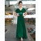 A-Line V-Neck Long Chiffon Mother of the Bride Dresses M010013