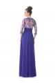 A-Line V-Neck 3/4 Sleeve Lace and Chiffon Mother of the Bride Dresses M010015