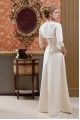 A-Line Strapless Beaded Long Mother of the Bride Dresses with A Jacket M010020