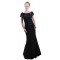 Trumpet/Mermaid Off-the-Shoulder Long Black Mother of the Bride Dresses M010021