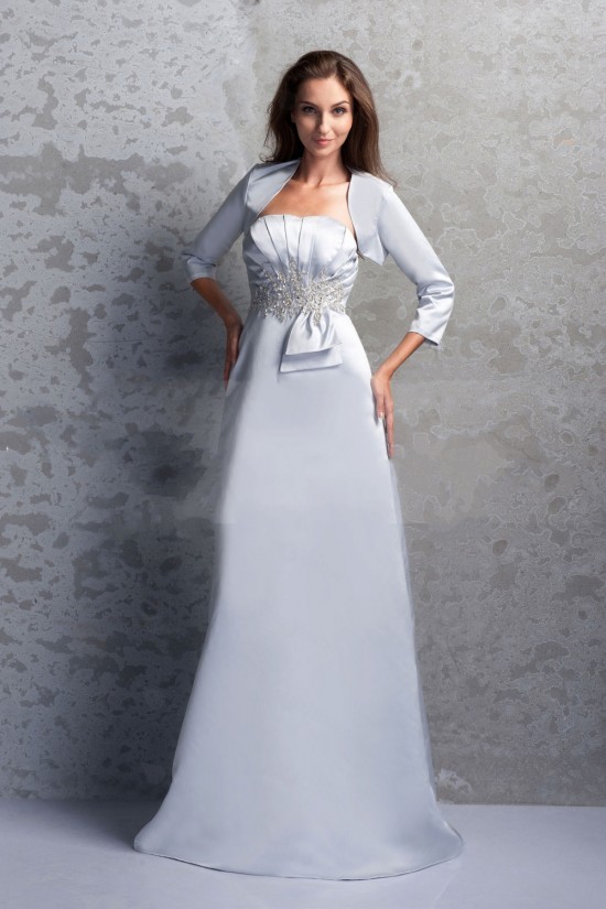 A-Line Floor Length Mother of the Bride Dresses with A Jacket M010022