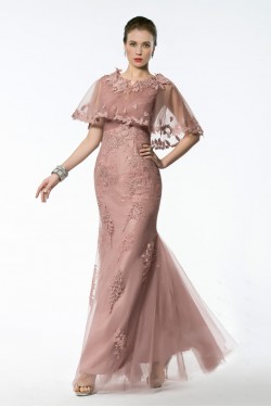 Trumpet/Mermaid Lace Applique Long Mother of the Bride Dresses M010026