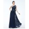 Elegant One-Shoulder Long Navy Blue Mother of the Bride Dresses M010030