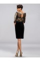 Short Black Half Sleeve Mother of the Bride Dresses M010047