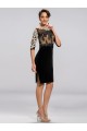 Short Black Half Sleeve Mother of the Bride Dresses M010047