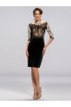 Short Black Half Sleeve Mother of the Bride Dresses M010047