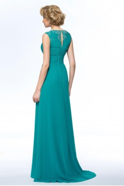A-Line Beaded Sequins Long Chiffon Mother of the Bride Dresses M010050