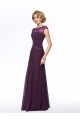 Elegant Sheath Cap-Sleeve Long Chiffon Beaded Mother of the Bride Dresses M010055