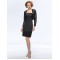 Short Black Mother of the Bride Dresses with A Lace Jacket M010056