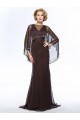 Long V-Neck Chiffon Mother of the Bride Dresses M010066