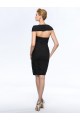 Short Black Off-the-Shoulder Chiffon Mother of the Bride Dresses M010068