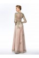 A-Line Jewel Long Sleeve Lace Mother of the Bride Dresses M010069
