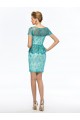 Short Bateau Lace Mother of the Bride Dresses M010072