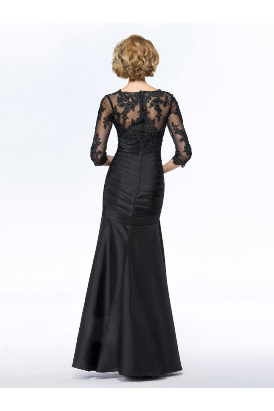 Trumpet/Mermaid V-Neck Long Black Mother of the Bride Dresses M010073 Trumpet/Mermaid V-Neck Long Black Mother of the Bride Dresses M010073